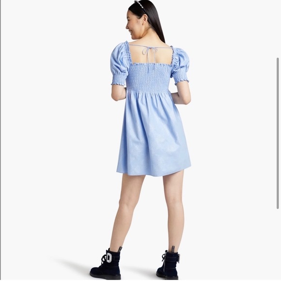 Hill House The Athena Nap Dress - Light Blue Glitter Check - Picture 2 of 8